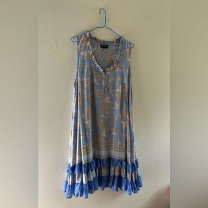 Boho ruffle Raindrop floral sundress